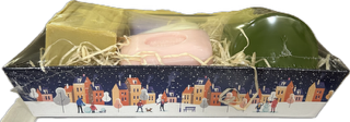 Plateau de noël village enchanté